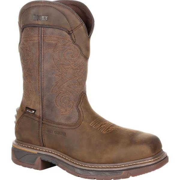 Iron Skull Comp Toe Internal Met Guard Waterproof Western Boot, 95M, 95M, Rocky, Mfr#: RKW0288